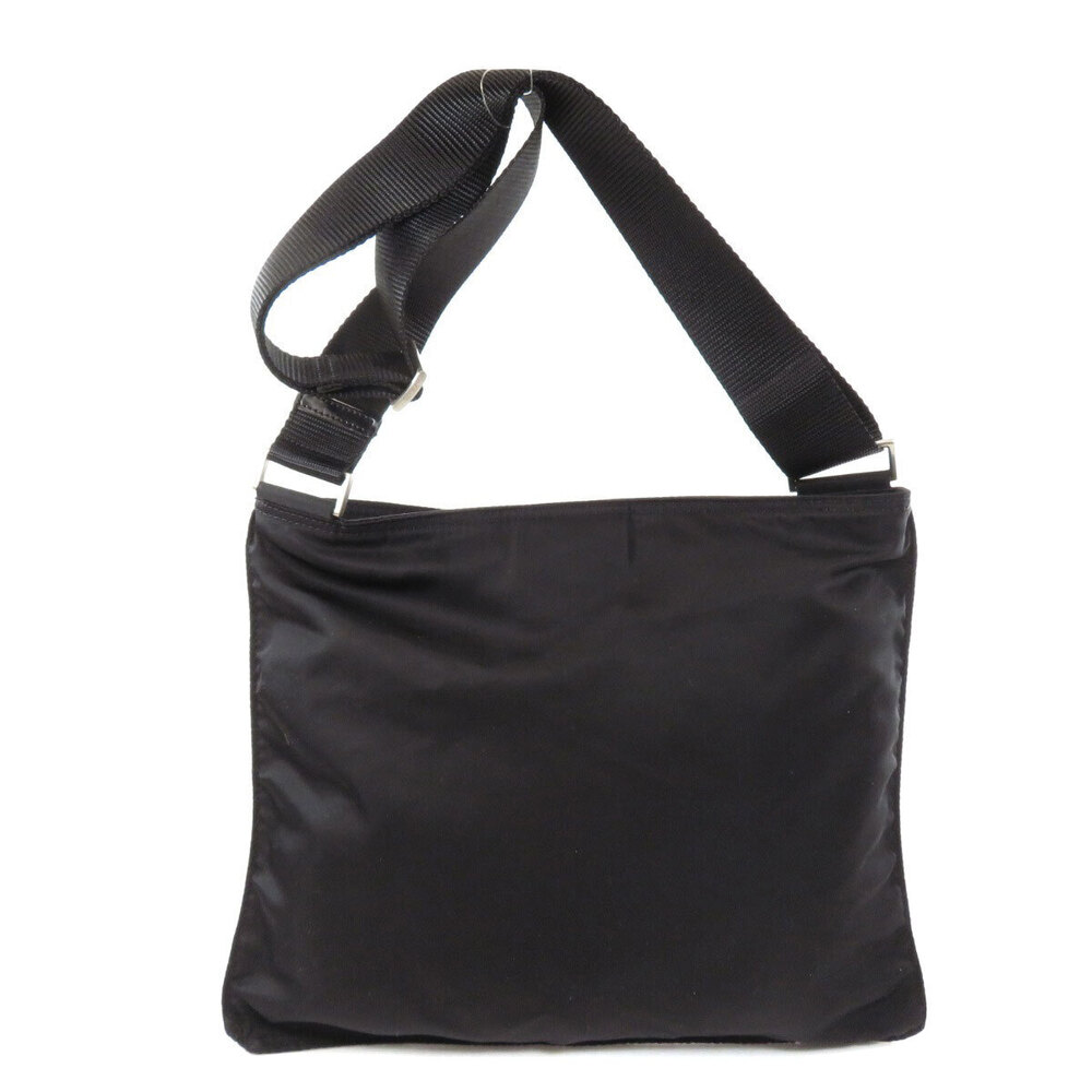Prada Plate Tessuto Crossbody shoulder bag Black
